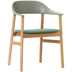 Normann Copenhagen Herit Armchair Oak Stoel Synergy Dusty Green