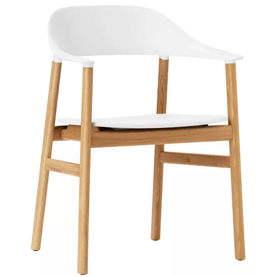 Normann Copenhagen Herit Armchair Oak Stoel Wit 1 Normann Copenhagen Herit Armchair Oak Stoel Wit