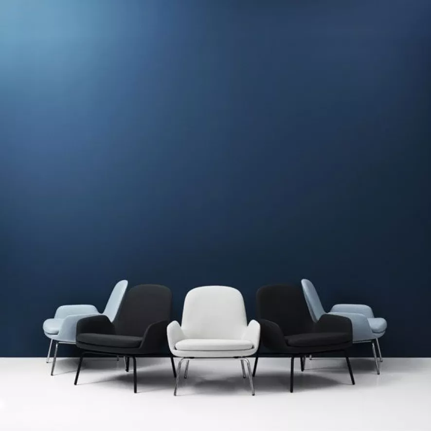 Normann Copenhagen Era Low Fauteuil Zwart Staal Synergy Grey 8 Normann Copenhagen Era Low Fauteuil Zwart Staal Synergy Grey - Afbeelding 8
