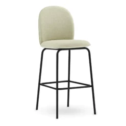 Normann Copenhagen Ace Barkruk 75 Zwart Gepoedercoat Onderstel Main Line Flex