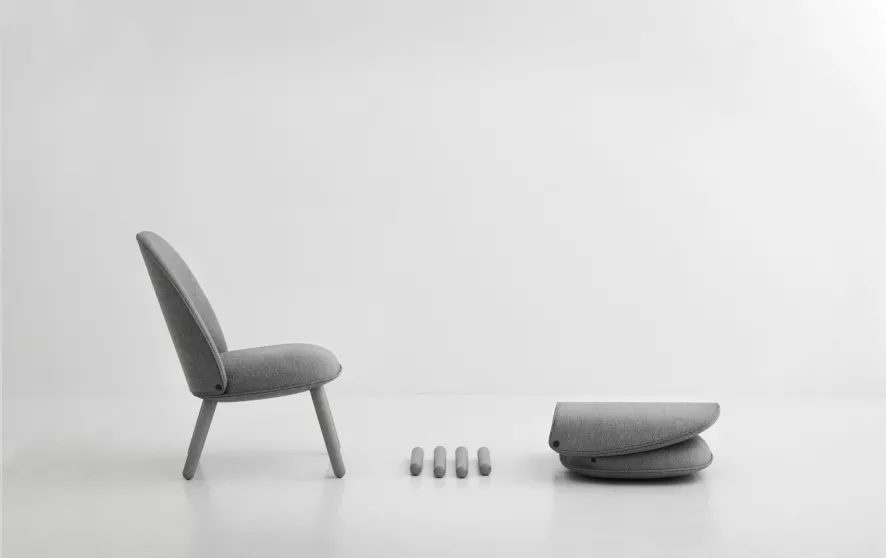 Normann Copenhagen Ace Fauteuil Synergy 40, Messing Onderstel 3 Normann Copenhagen Ace Fauteuil Synergy 40, Messing Onderstel - Afbeelding 3