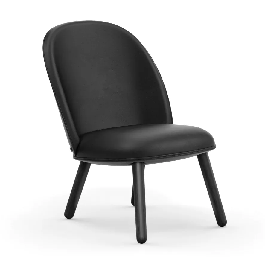 Normann Copenhagen Ace Fauteuil Ultra Leer Zwart, Zwart Eiken Onderstel 1 Normann Copenhagen Ace Fauteuil Ultra Leer Zwart, Zwart Eiken Onderstel