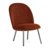 Normann Copenhagen Ace Fauteuil City Velvet Rood, Metallic Onderstel