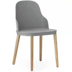 Normann Copenhagen Allez Stoel Gelakt Eiken Onderstel Warm Grijs