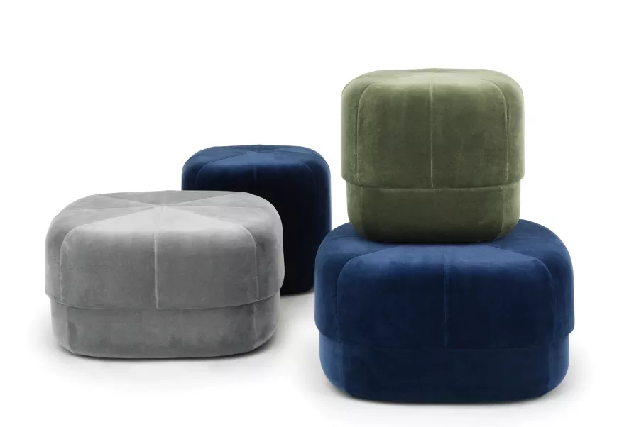 Normann Copenhagen Circus Velour Poef Large Yellow 2 Normann Copenhagen Circus Velour Poef Large Yellow - Afbeelding 2