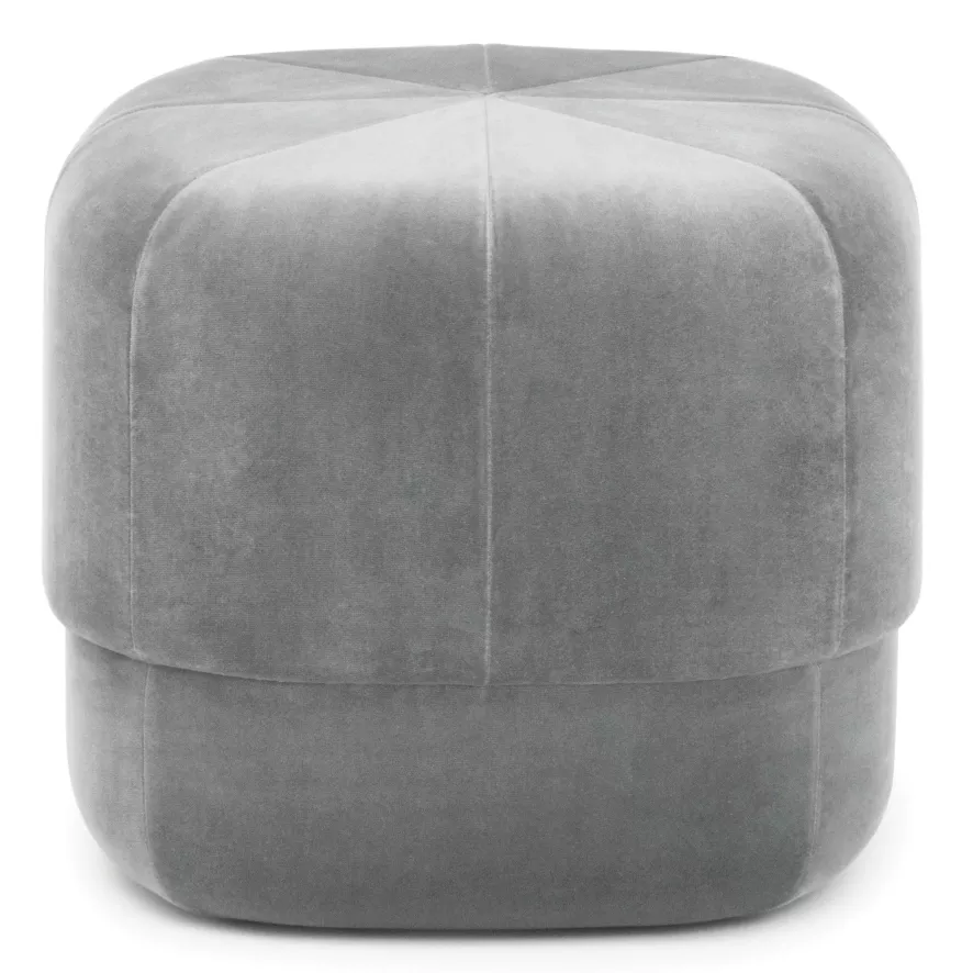 Normann Copenhagen Circus Velour Poef Small Grey 1 Normann Copenhagen Circus Velour Poef Small Grey