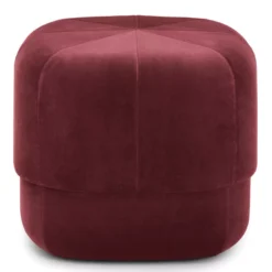 Normann Copenhagen Circus Velour Poef Small Dark Red