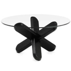Normann Copenhagen Ding Bijzettafel 75 Transparant/zwart