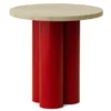 Normann Copenhagen Dit Bijzettafel Bright Red Travertine Light