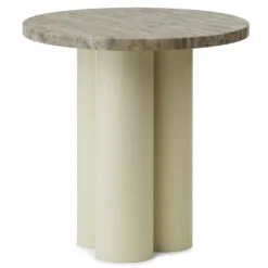 Normann Copenhagen Dit Bijzettafel Sand Travertine Silver