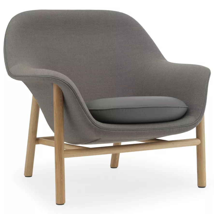 Normann Copenhagen Drape Low Fauteuil Eiken Onderstel Remix, Hallingdal 2 Normann Copenhagen Drape Low Fauteuil Eiken Onderstel Remix, Hallingdal - Afbeelding 2