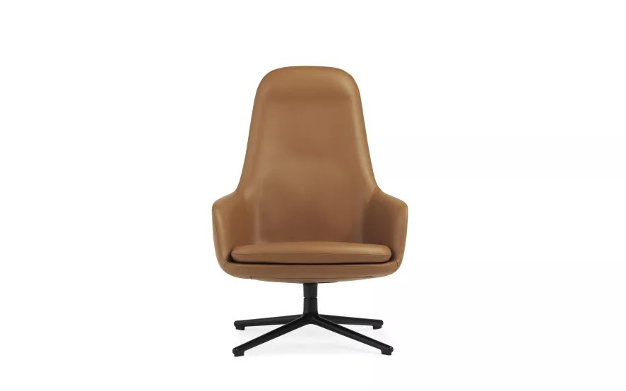 Normann Copenhagen Era High Fauteuil Zwart Swivel Ultra Leather Black 9 Normann Copenhagen Era High Fauteuil Zwart Swivel Ultra Leather Black - Afbeelding 9