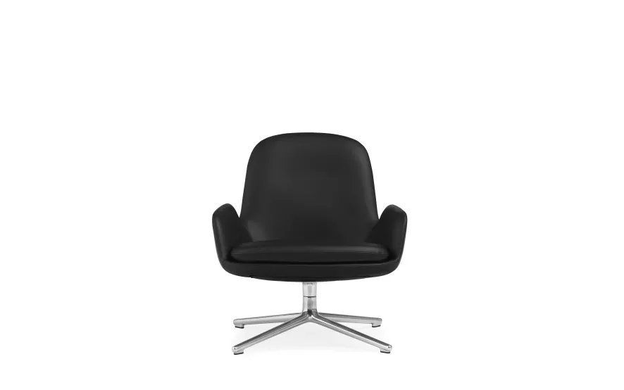 Normann Copenhagen Era Low Fauteuil Alu Swivel Ultra Leather Black 3 Normann Copenhagen Era Low Fauteuil Alu Swivel Ultra Leather Black - Afbeelding 3