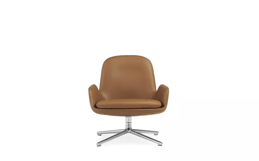 Normann Copenhagen Era Low Fauteuil Alu Swivel Ultra Leather Black 4 Normann Copenhagen Era Low Fauteuil Alu Swivel Ultra Leather Black - Afbeelding 4