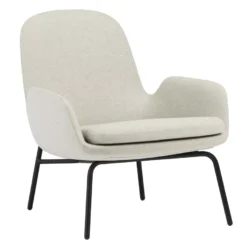 Normann Copenhagen Era Low Fauteuil Zwart Staal Main Line Flax White