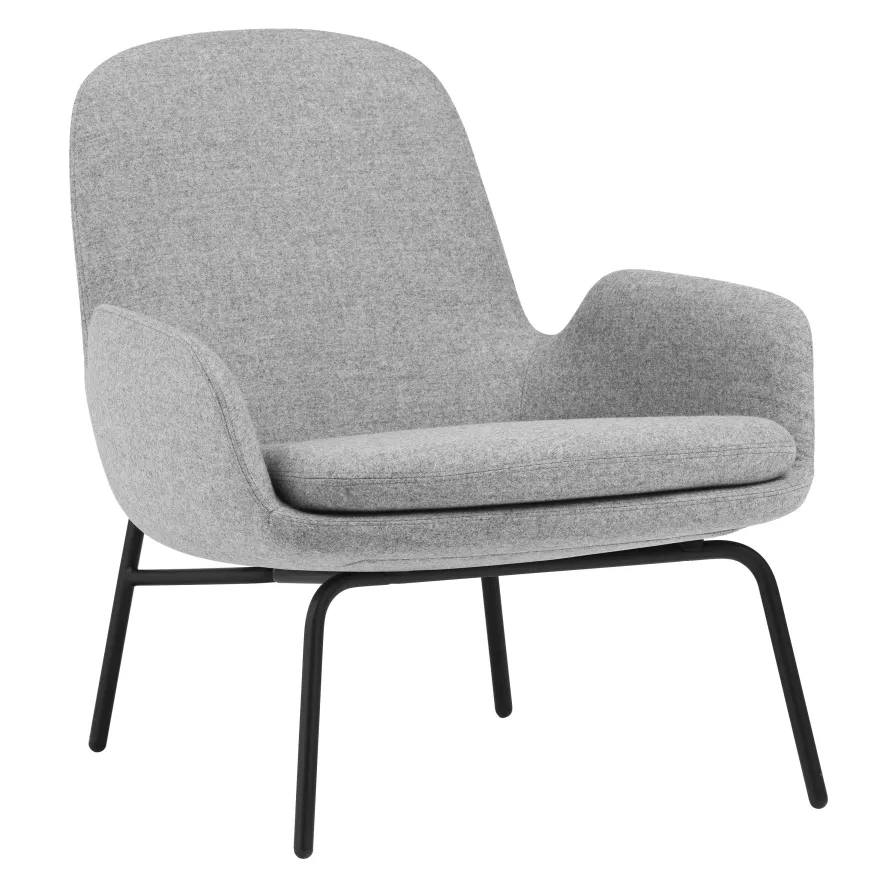 Normann Copenhagen Era Low Fauteuil Zwart Staal Synergy Grey 1 Normann Copenhagen Era Low Fauteuil Zwart Staal Synergy Grey