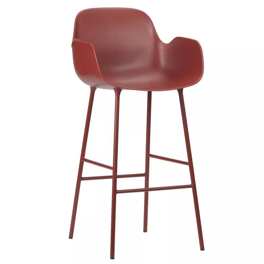 Normann Copenhagen Form Armchair Barkruk 75cm Rood 1 Normann Copenhagen Form Armchair Barkruk 75cm Rood