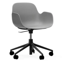 Normann Copenhagen Form Armchair Bureaustoel Met Zwart Onderstel, Grijs