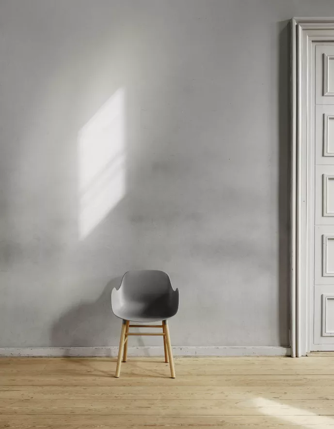 Normann Copenhagen Form Armchair Stoel Met Eiken Onderstel Rood 20 Normann Copenhagen Form Armchair Stoel Met Eiken Onderstel Rood - Afbeelding 20