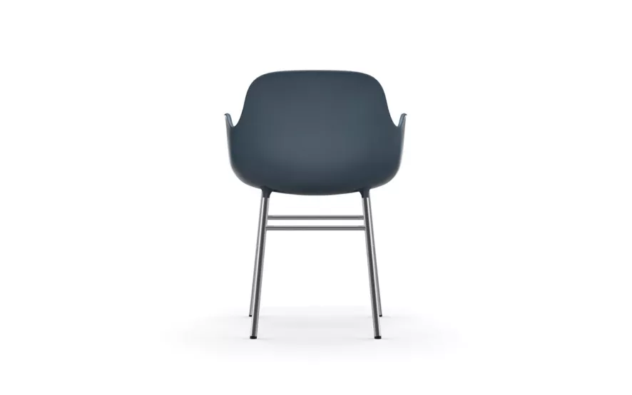 Normann Copenhagen Form Armchair Stoel Met Verchroomd Onderstel Blauw 4 Normann Copenhagen Form Armchair Stoel Met Verchroomd Onderstel Blauw - Afbeelding 4