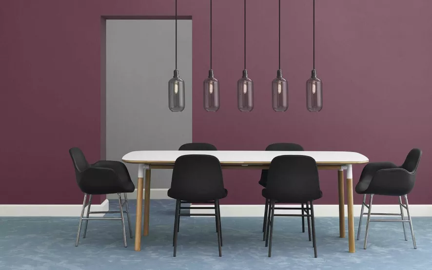 Normann Copenhagen Form Armchair Stoel Met Verchroomd Onderstel Blauw 6 Normann Copenhagen Form Armchair Stoel Met Verchroomd Onderstel Blauw - Afbeelding 6