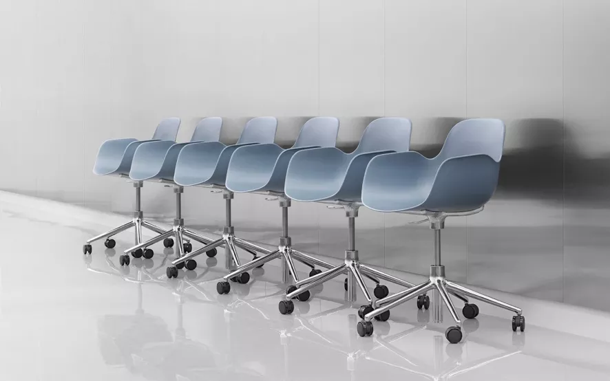 Normann Copenhagen Form Armchair Swivel Stoel Met Zwart Onderstel, Groen 5 Normann Copenhagen Form Armchair Swivel Stoel Met Zwart Onderstel, Groen - Afbeelding 5