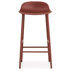 Normann Copenhagen Form Barstool Barkruk 65 Cm Met Stalen Onderstel Rood