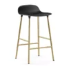 Normann Copenhagen Form Barstool Barkruk 65cm Met Messing Onderstel Zwart