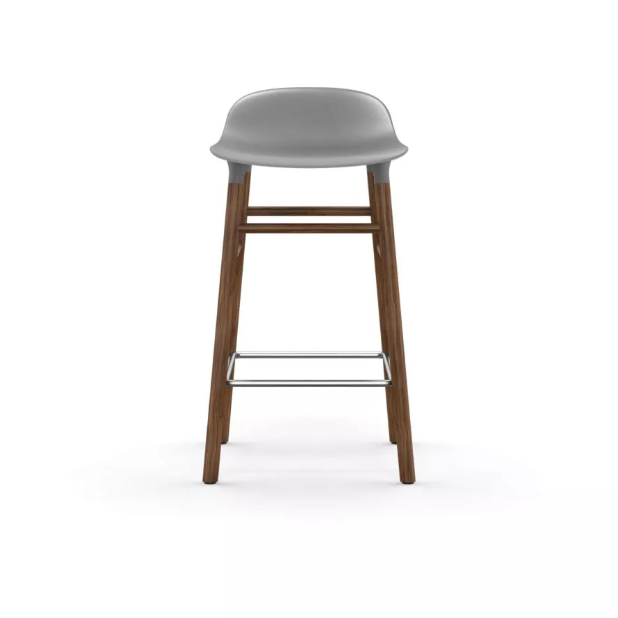 Normann Copenhagen Form Barstool Barkruk 65cm Met Walnoten Onderstel Blauw 3 Normann Copenhagen Form Barstool Barkruk 65cm Met Walnoten Onderstel Blauw - Afbeelding 3