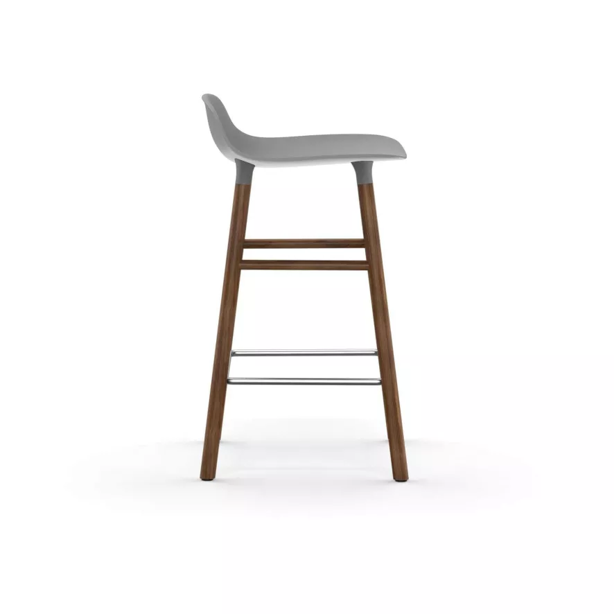 Normann Copenhagen Form Barstool Barkruk 65cm Met Walnoten Onderstel Blauw 5 Normann Copenhagen Form Barstool Barkruk 65cm Met Walnoten Onderstel Blauw - Afbeelding 5
