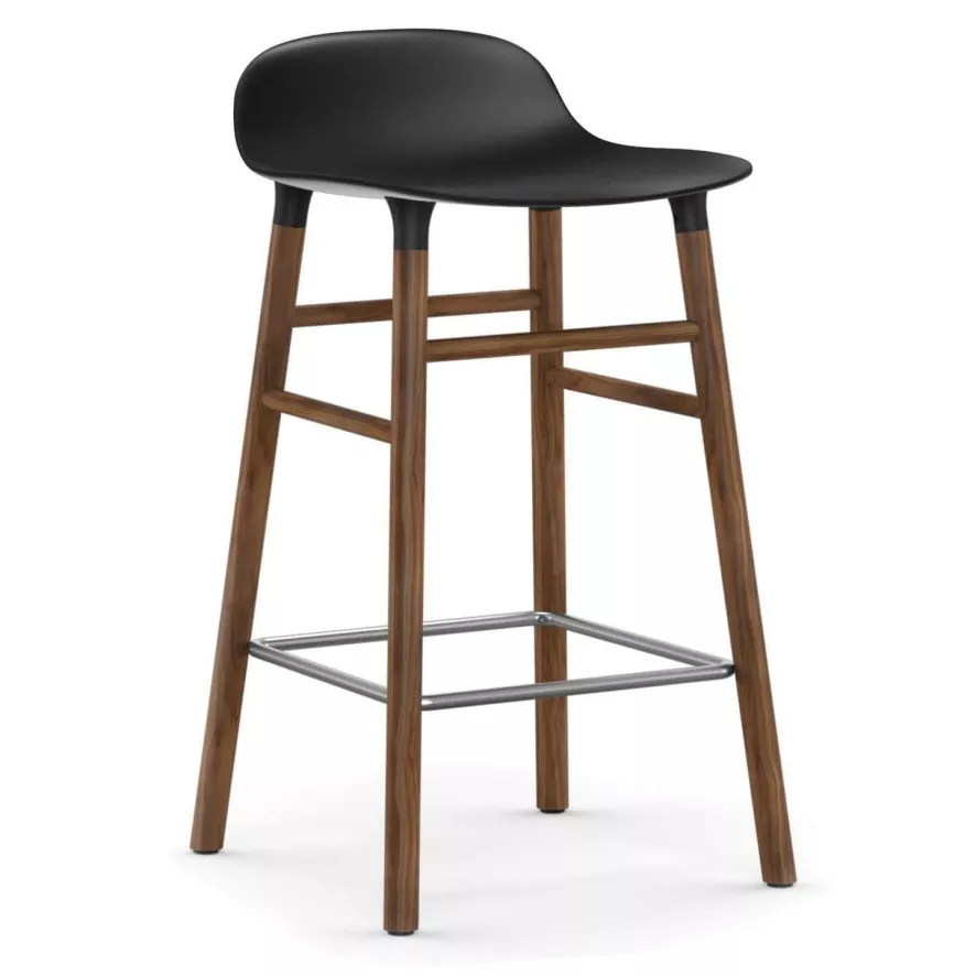 Normann Copenhagen Form Barstool Barkruk 65cm Met Walnoten Onderstel Blauw 7 Normann Copenhagen Form Barstool Barkruk 65cm Met Walnoten Onderstel Blauw - Afbeelding 7