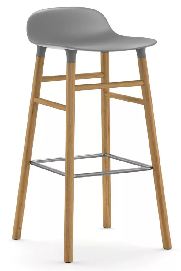 Normann Copenhagen Form Barstool Barkruk 75cm Met Eiken Onderstel Zwart 14 Normann Copenhagen Form Barstool Barkruk 75cm Met Eiken Onderstel Zwart - Afbeelding 14
