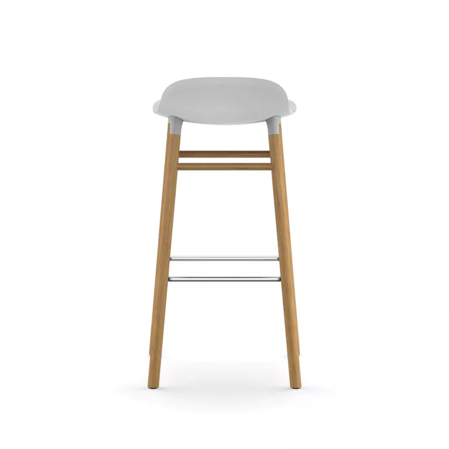 Normann Copenhagen Form Barstool Barkruk 75cm Met Eiken Onderstel Groen 3 Normann Copenhagen Form Barstool Barkruk 75cm Met Eiken Onderstel Groen - Afbeelding 3