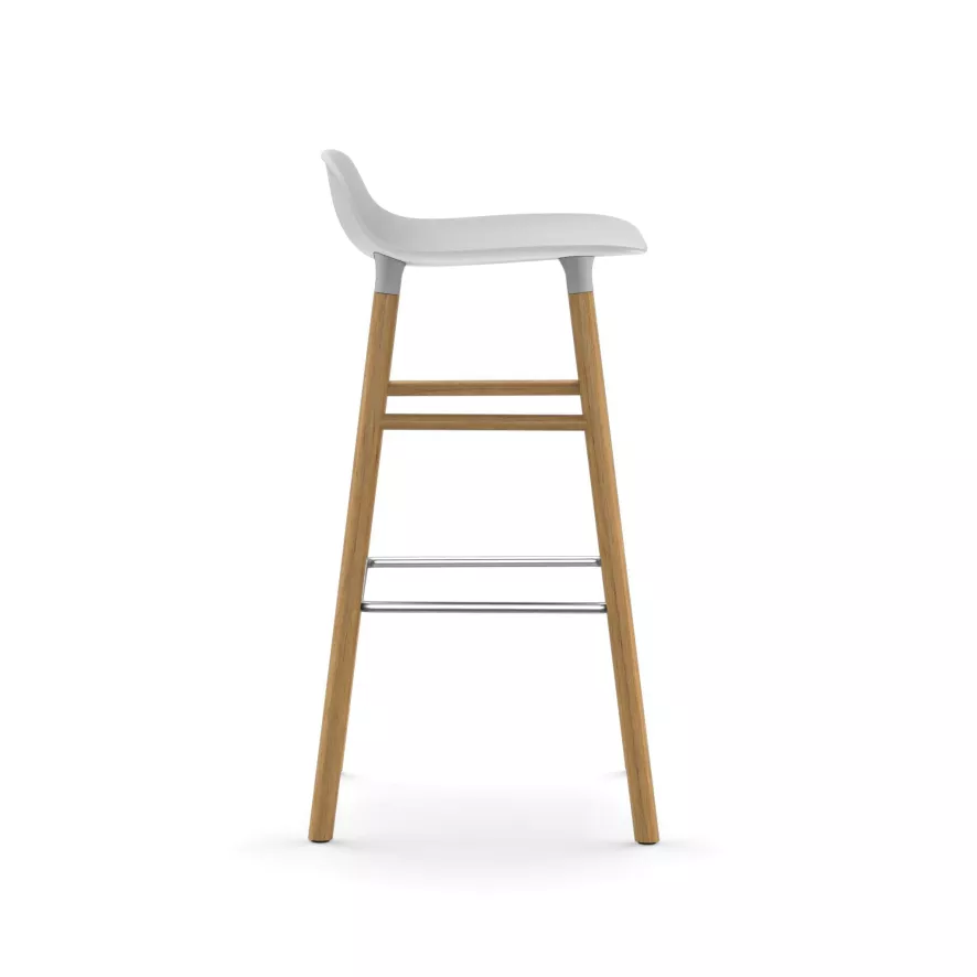 Normann Copenhagen Form Barstool Barkruk 75cm Met Eiken Onderstel Groen 4 Normann Copenhagen Form Barstool Barkruk 75cm Met Eiken Onderstel Groen - Afbeelding 4