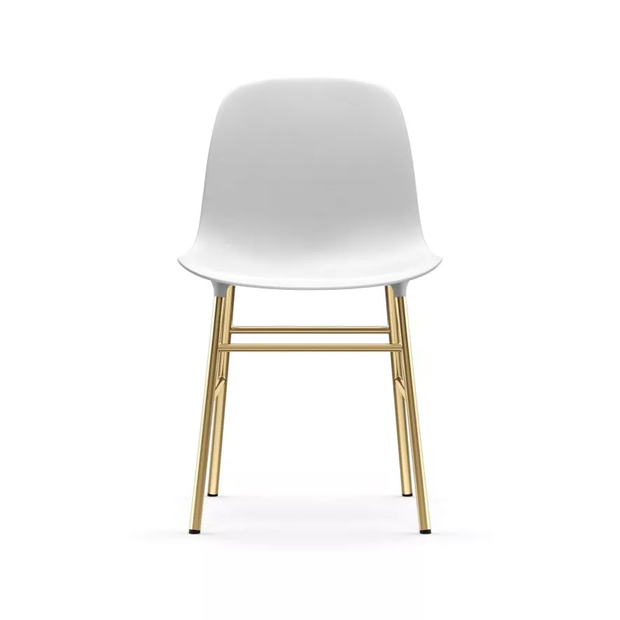 Normann Copenhagen Form Chair Stoel Met Messing Onderstel Grijs 2 Normann Copenhagen Form Chair Stoel Met Messing Onderstel Grijs - Afbeelding 2