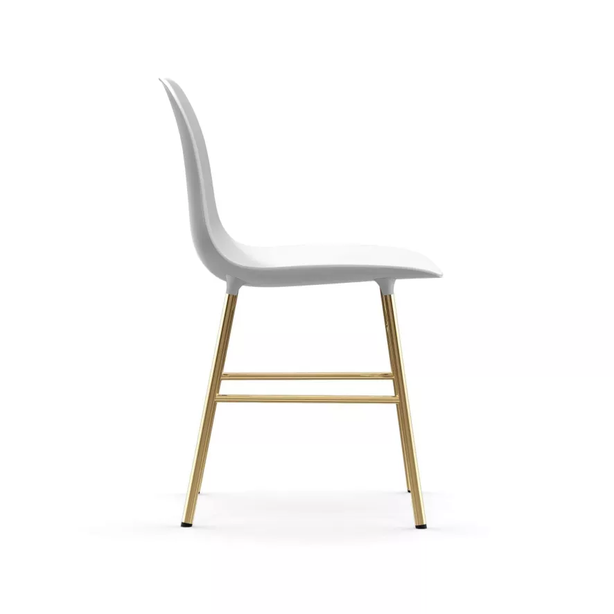 Normann Copenhagen Form Chair Stoel Met Messing Onderstel Grijs 4 Normann Copenhagen Form Chair Stoel Met Messing Onderstel Grijs - Afbeelding 4