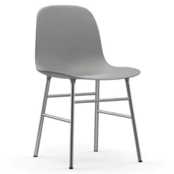 Normann Copenhagen Form Chair Stoel Met Verchroomd Onderstel Grijs
