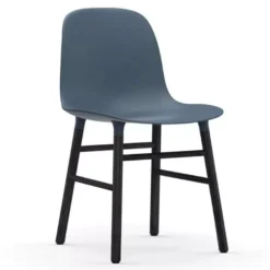Normann Copenhagen Form Chair Stoel Met Zwart Onderstel Blauw