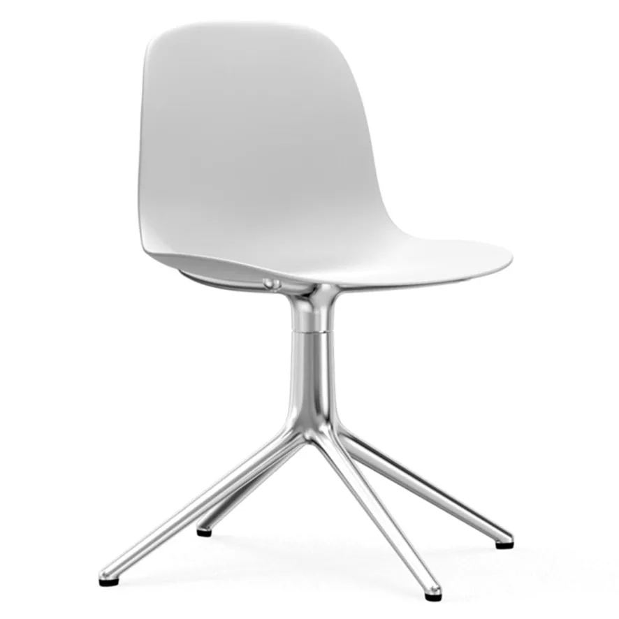 Normann Copenhagen Form Chair Swivel Stoel Met Aluminium Onderstel, Wit 7 Normann Copenhagen Form Chair Swivel Stoel Met Aluminium Onderstel, Wit - Afbeelding 7