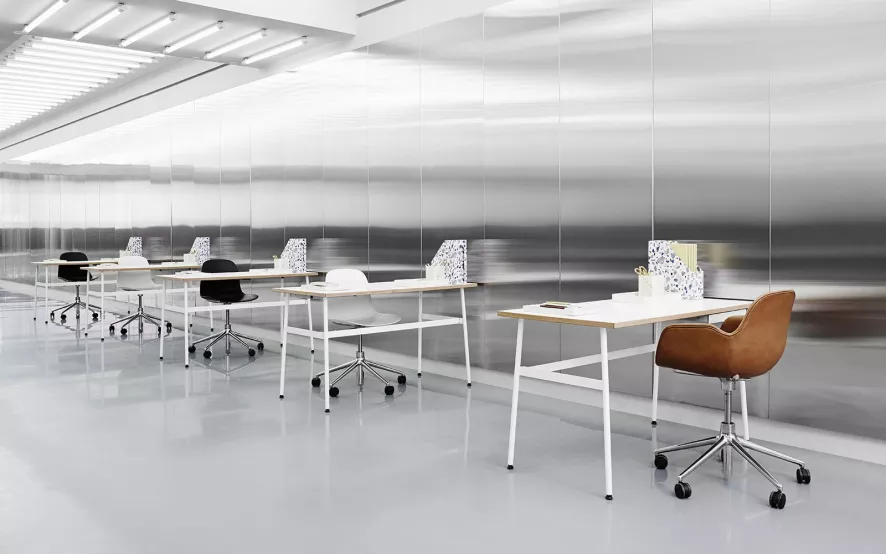 Normann Copenhagen Form Armchair Bureaustoel Met Aluminium Onderstel, Wit 2 Normann Copenhagen Form Armchair Bureaustoel Met Aluminium Onderstel, Wit - Afbeelding 2