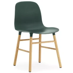 Normann Copenhagen Form Chair Stoel Met Eiken Onderstel, Groen