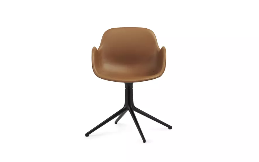 Normann Copenhagen Form Swivel Armchair Stoel Stof. Zwart Ultra Leather Black 8 Normann Copenhagen Form Swivel Armchair Stoel Stof. Zwart Ultra Leather Black - Afbeelding 8
