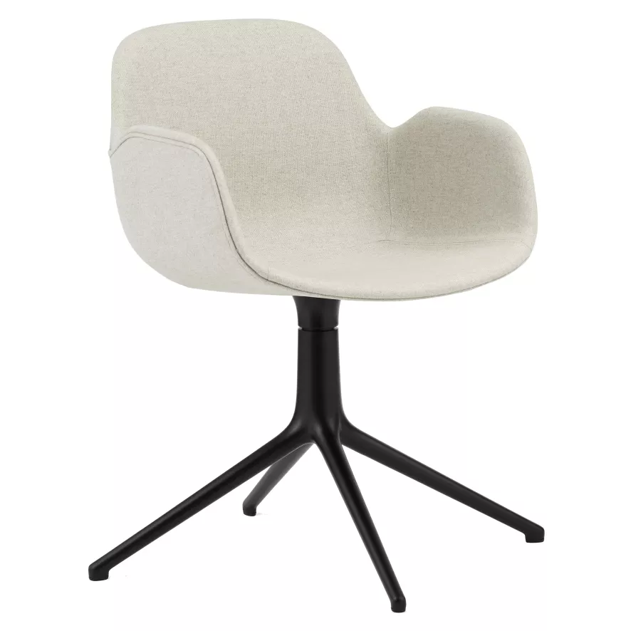 Normann Copenhagen Form Swivel Armchair Stoel Stof. Zwart Main Line Flax White 1 Normann Copenhagen Form Swivel Armchair Stoel Stof. Zwart Main Line Flax White