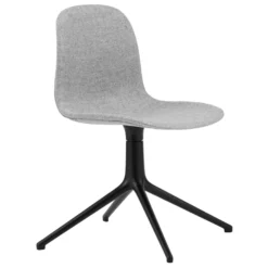 Normann Copenhagen Form Swivel Stoel Gestoffeerd Zwart Synergy Grey