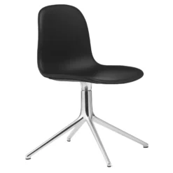 Normann Copenhagen Form Swivel Stoel Gestoffeerd Ultra Leather Black