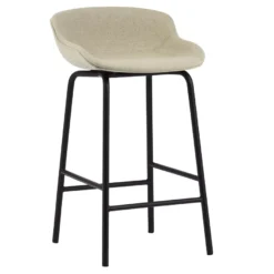 Normann Copenhagen Hyg Gestoffeerde Barkruk 65cm Staal Main Line Flax White
