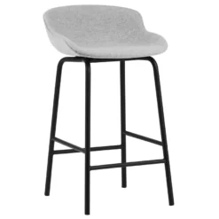 Normann Copenhagen Hyg Gestoffeerde Barkruk 65cm Staal Synergy Grey
