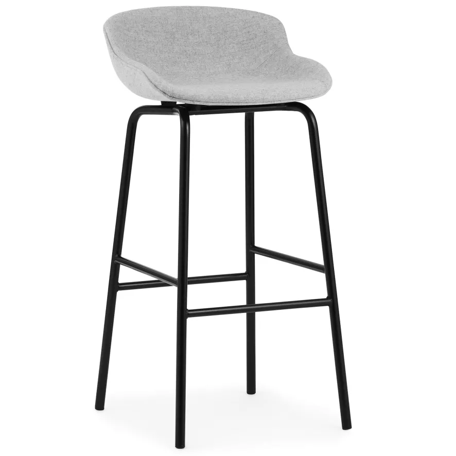 Normann Copenhagen Hyg Gestoffeerde Barkruk 75cm Staal Synergy Grey 2 Normann Copenhagen Hyg Gestoffeerde Barkruk 75cm Staal Synergy Grey - Afbeelding 2