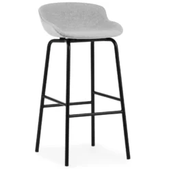 Normann Copenhagen Hyg Gestoffeerde Barkruk 75cm Staal Synergy Grey