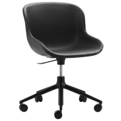 Normann Copenhagen Hyg Gestoffeerde Bureaustoel Zwart Ultra Leather Black